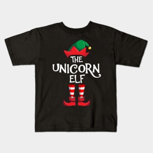 Unicorn Elf Matching Family Christmas Kids T-Shirt